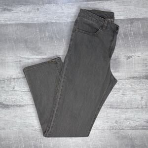 Madaleine Ticking Stripe Grey Straight Jean Womens 10 (32X30) Mid Rise Trouser